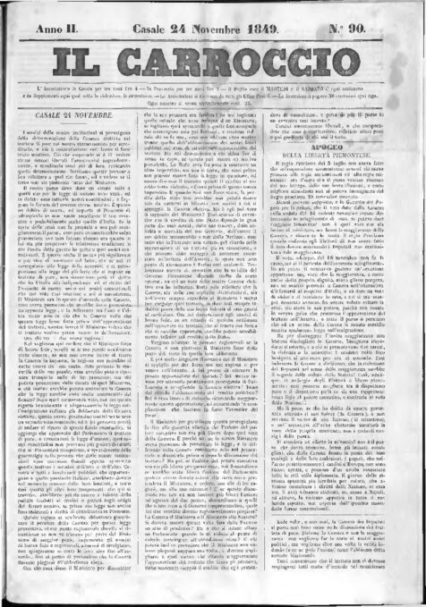 Il Carroccio - Edizione 90 del 24/11/1849